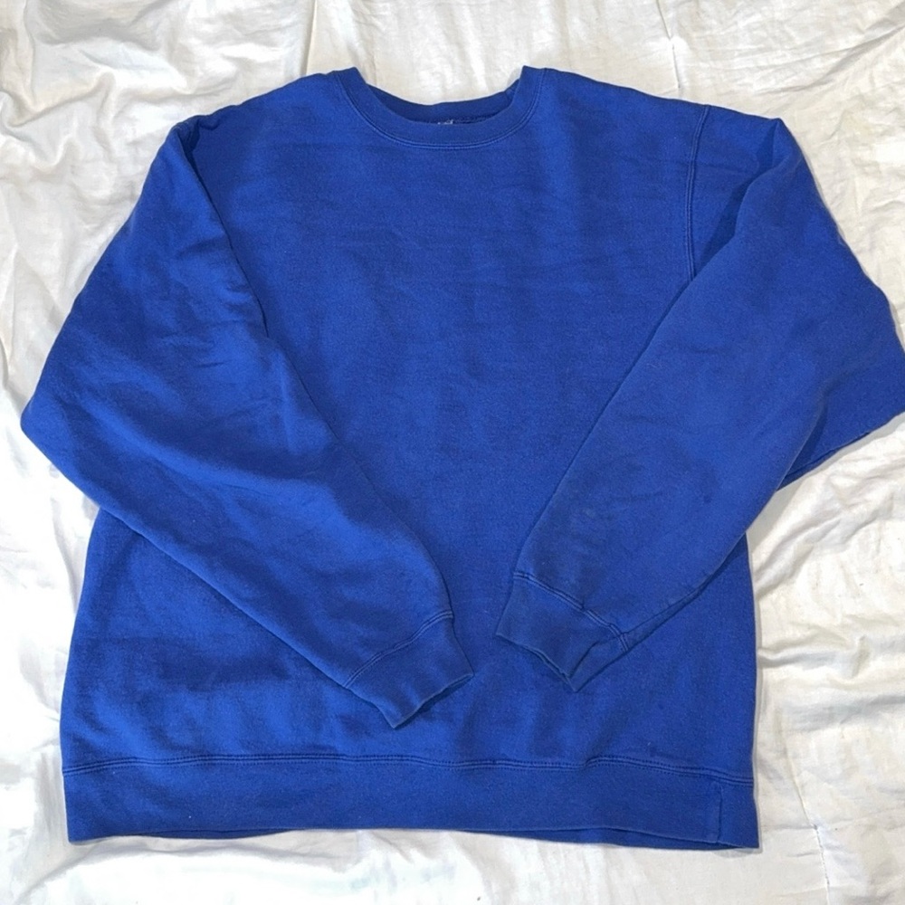 Men's Vibrant Blue Crewneck Sweater